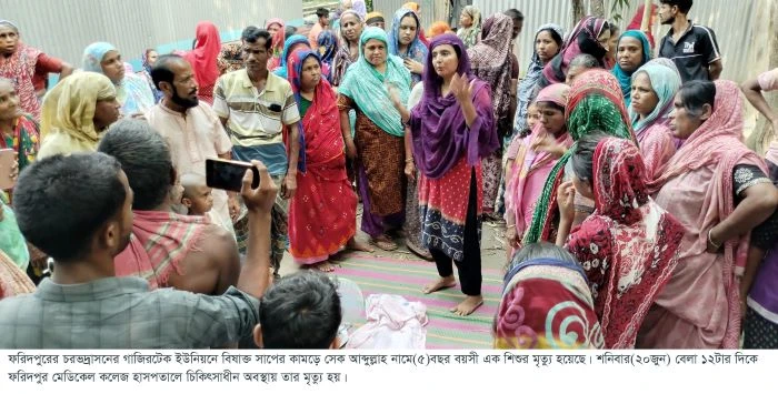 ফরিদপুরে সাপের কামড়ে ছটফট করছিল আব্দুল্লাহ, ফকিরের আশ্বাসেই হারিয়ে গেল প্রাণ